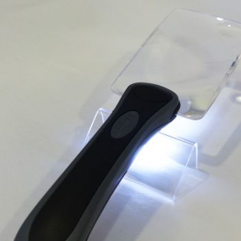 Lupa rectangular 2x led